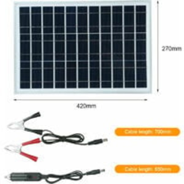 Tehokas polykideinen aurinkopaneelipaketti 60W DC5/18V IP65 vedenpitävä 1 DC-alligaattoriliitinlähtökaapelilla/1 kannettava malliautolaturi Plus