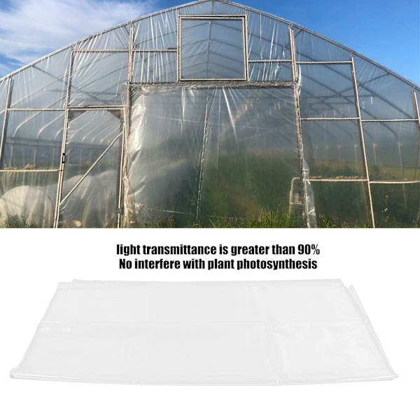 PE Plastfolie Transparent Støvsikker Haveplante Dække Drivhus Landbrugstilbehør 2x10m / 6.6x32.8ft