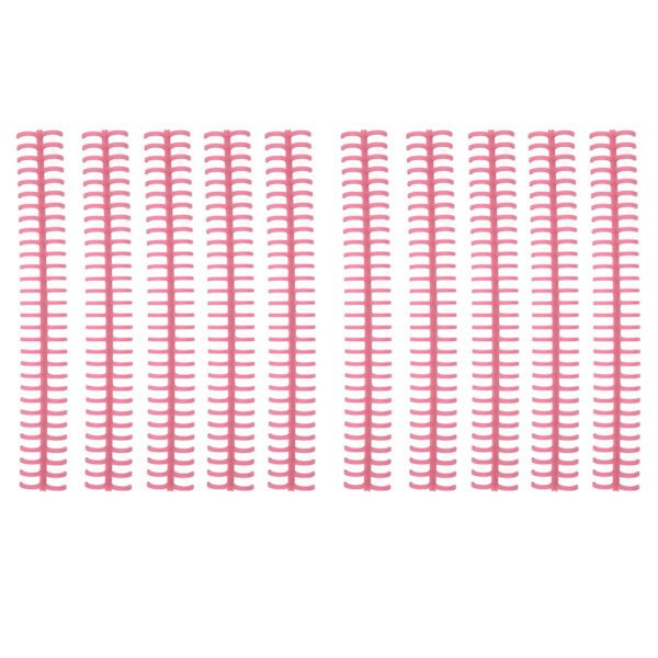 10 st bindande ryggar spiraler spolar kammar 30 hål plastlist för lösblad 1/2 tum diameter rosa