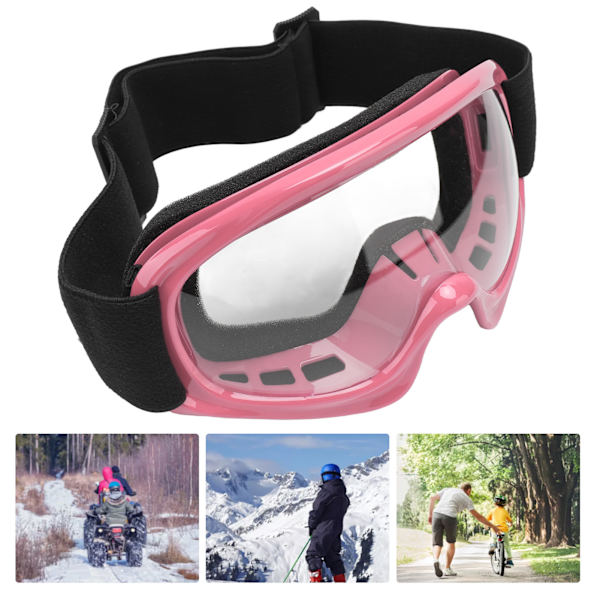 Børns Crossmotorcykel Briller Stødmodstand UV Beskyttelse Motorcykel Briller til Udendørs Cykling Ski ATV Off Road Racing Pink