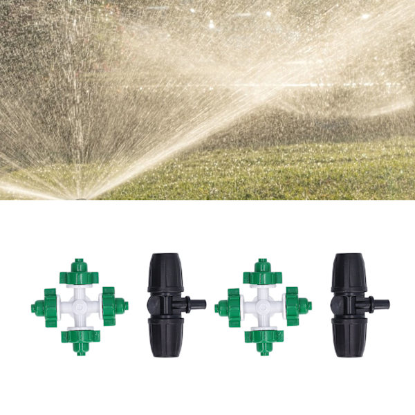 10 Sets Misting Nozzle Plastic Atomizing Cross Sprayer Accessory Kit for Irrigation