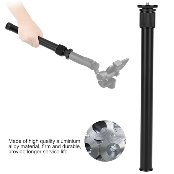 Universell 60 cm justerbar aluminiumlegering handhållen monopod bärbar förlängningskamerastång MC‑60 axelstång 1/4 tum