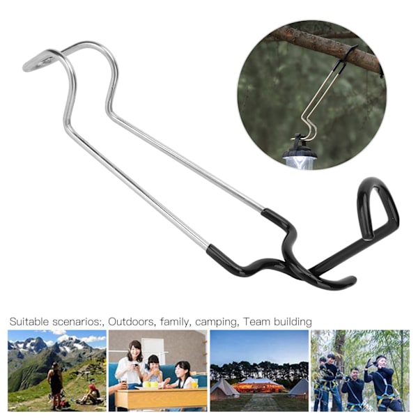 Udendørs Camping Lanterne Lampe Hanger MultiPurpose Telts Stang Post Krog Lys Hanger
