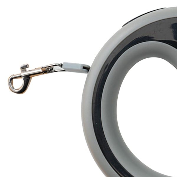 Inntrekkbar hundebånd Ergonomisk Heavy Duty Automatisk Inntrekkbar Kjæledyr Tau for Kjæledyr Hund Katt Gåing Trening Grå