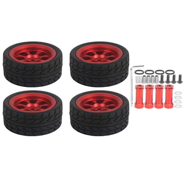 RC-hjul, däck, nav, reservdelar, tillbehör, passar till Wltoys 144001 1/14 fjärrstyrd bil