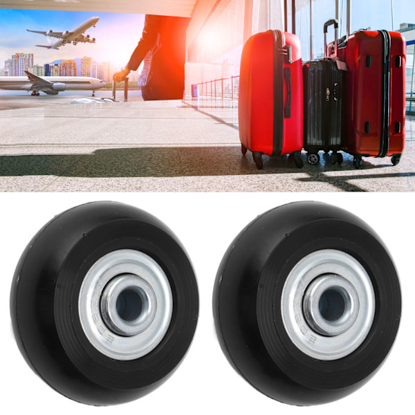 2pcs Suitcase Caster Wheels Replacement Mute Rubber Swivel Caster Wheels Bearings Repair Kits 43mm X 18mm