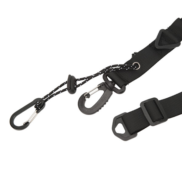 Camping förvaringsrem Multifunktionell halkfri nylon axelrem med triangulär ring för campingtillbehör Svart