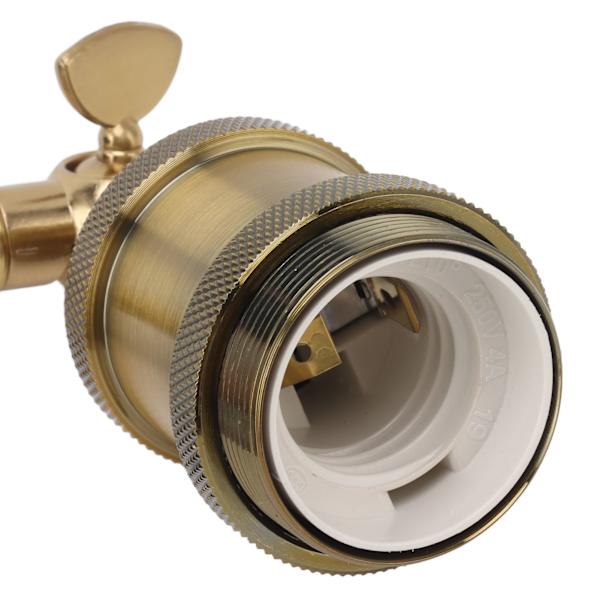 Retro væglampe E27 E26 Jern Justerbar Vintage Vægmonteret Lampe Belysningsarmatur Sæt med Afbryder til Soveværelse Stue Bar 85‑265V Guld