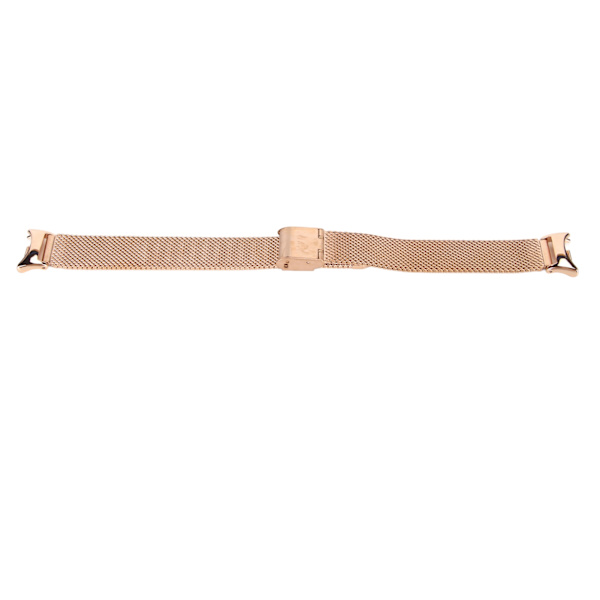 Justerbart ersättningsarmband för klocka, andningsbart fällbart spänne, snabbkoppling, armband i rostfritt stål för Mi Band 8, roséguld