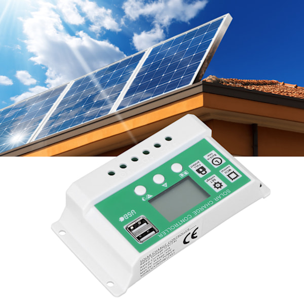 20A 12V 24V LCD-display Solladdningsregulator PWM Automatisk Fokusering Spårning Laddning