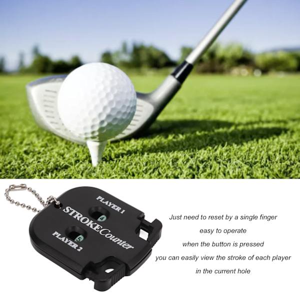 Mini firkantet poengteller 2 spiller slagteller bærbar golf poeng indikator for utendørs sport