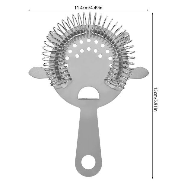 Rustfritt stål cocktail drikke sil filter drikke filtreringsverktøy for bar restaurant hjem