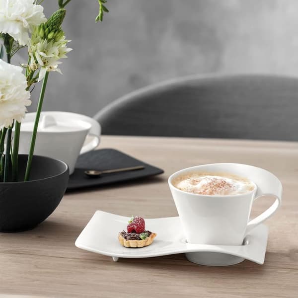 Café au Lait-kopp 200 ml Höjd 8,5 cm Premium Porslin Vit