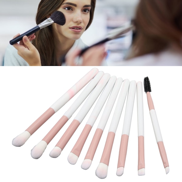 12Pcs Makeup Brushes Set Synthetic Cosmetic Brush Artificial Fiber Soft Bristles Beauty Tools Pink