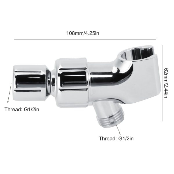 G1/2 brusearmholderadapter til håndbruser, justerbar monteringsbeslag, universel montering