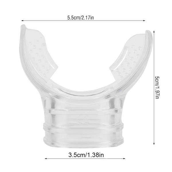 Transparent PVC Professionel Scuba Dykning Standard Bid Mundstykke