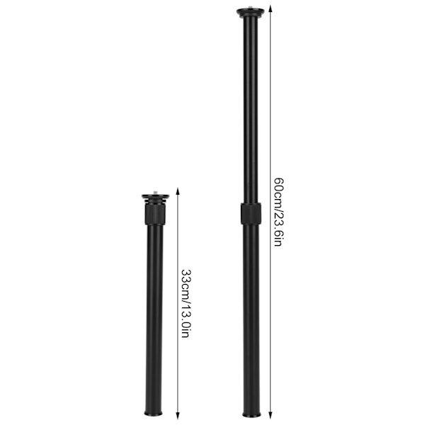 Universell 60 cm justerbar aluminiumlegering handhållen monopod bärbar förlängningskamerastång MC‑60 axelstång 1/4 tum