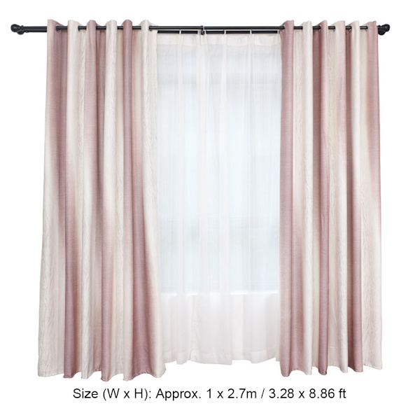 Polyester Blackout -verho, pimennysverho makuuhuoneen olohuoneen sisustukseen (ruskea)