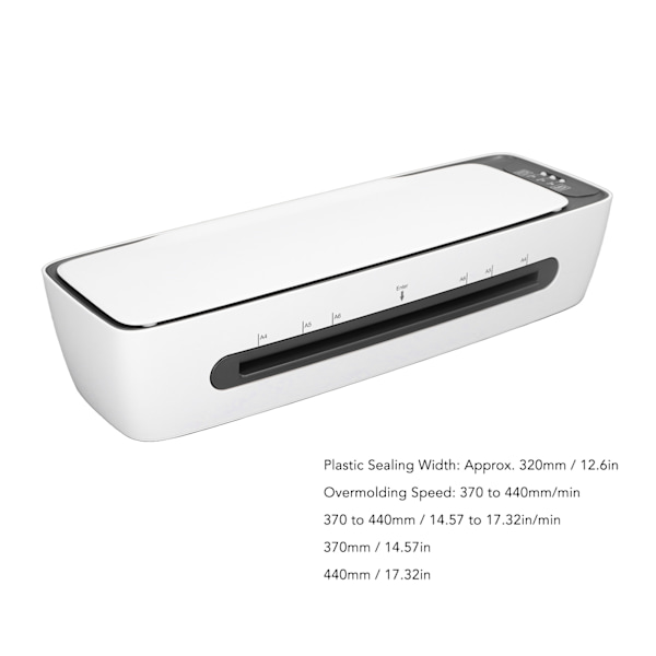 A3 Lamineringsmaskin Multifunktionell Bärbar Kall och Varm Lamineringsmaskin för Lärare Skola Kontor 9in EU-kontakt 220‑240V