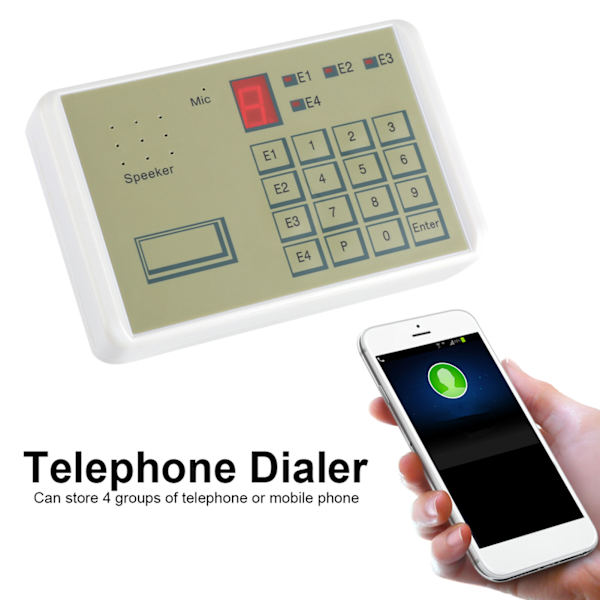 Kablet telefon stemme auto dialer indbrud sikkerhed hus alarm system