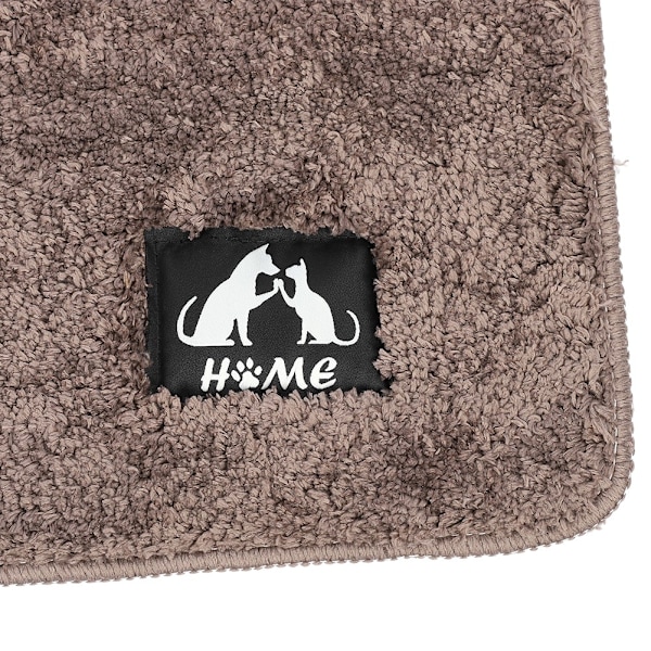 Myk Dørmatte Antislipp Absorberende Gulvteppe Sengside Teppe Matte for Hjem Bad Soverom Brun 80x120cm