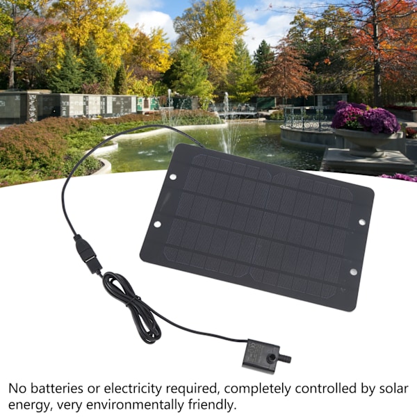 Aurinkopaneelinen suihkulähdepumppu 6V 10W USB-aurinkopaneelinen suihkulähdepumppu lintukylpyyn puutarhaan takapihan altaaseen