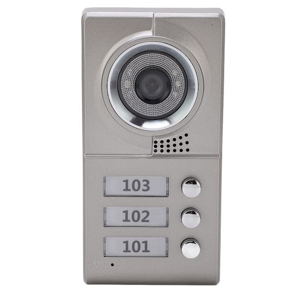 3 Lejlighedsenheder 7 tommer Videodørtelefon Intercom Dørklokke IR Kamera Indgangssystem (AU 110V‑240V)