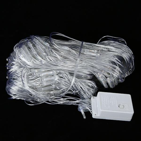 3x2m Distinktiv 320LED Netlys LED Mesh Lys Dekoration til Hjem Fest Indendørs Udendørs EU Stik 220V Farverig