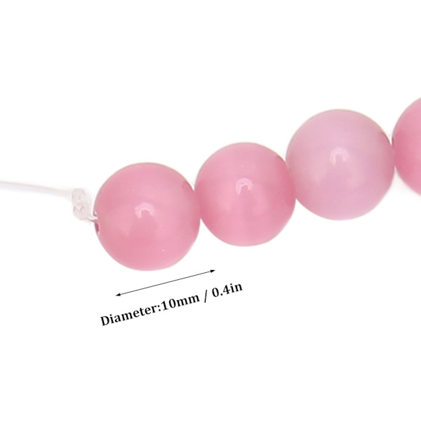DIY Perler Glansfulde Glattere Fremragende Polering Katteøje Perler til DIY Håndværk Armbånd Halskæder Øreringe RingePink