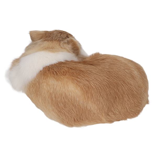 Pels sovende kat figur realistisk simulation fluffy dekorative plys sovende kat model til hjemmekontor