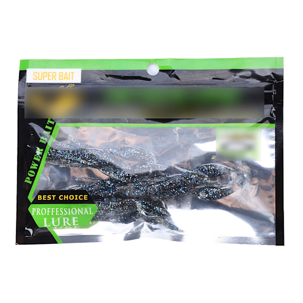 4 kpl Flash Grey Rapu Vieheet Syötti Silikoni Kalastustarvikkeet (3#)
