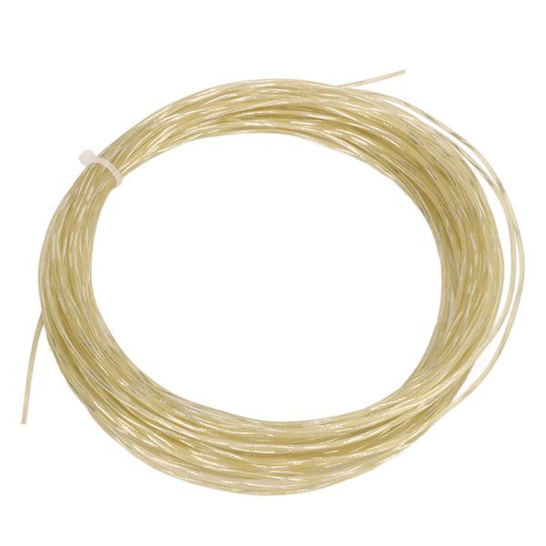12,2 m 1,30 mm tennissulkapallojen jänne joustava nailon titaani tennissulkapallo maila korvaava lanka urheiluun beige