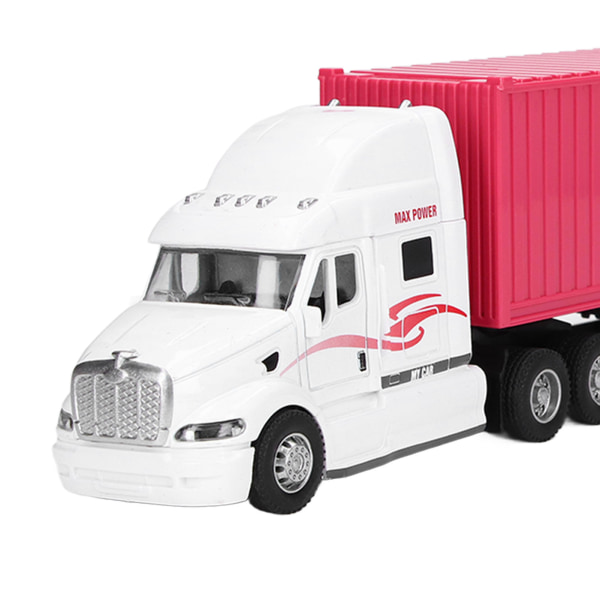 Container Truck Modell 1:48 Levande Utsökt Vacker Dekorativ Leksak Prydnad för Över 3 År GammalRosa