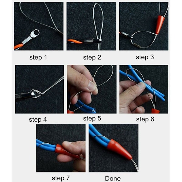 Nylon wire puller D=6mm L=25m glassfiber wire kabelstang elektriker pusher extractor conduit fisk