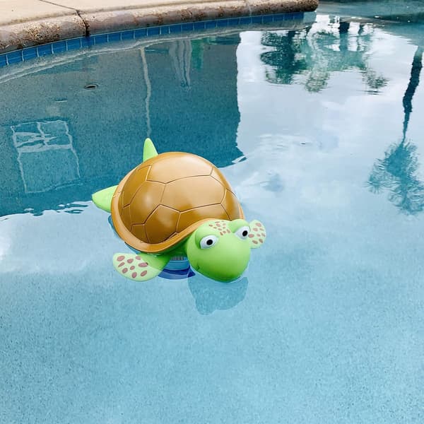 Premium flydende klordispenser til pool til 3-tommer tabletter og bromholder skildpadde-design