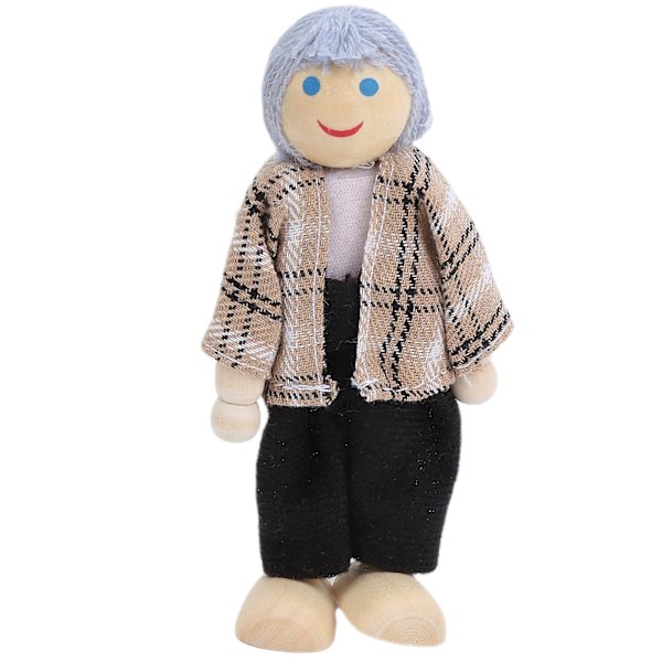 Familjdocka figurer tall miniatyr människor leksaksset prydnad pedagogisk dockhus tillbehör#1