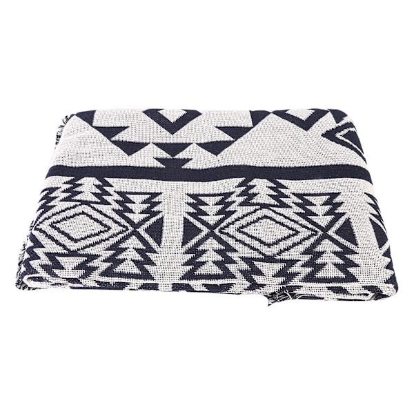 Svartvit Geometrisk Soffa Handduk Överdrag Tjock Filt Soffmöbel Matta (130x180cm)