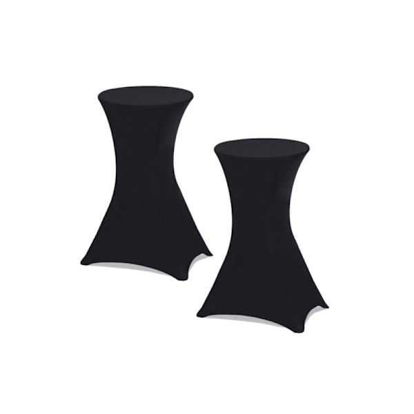 Sæt med 2 vaskbare højbordsduge 105 cm polyester elastan sort