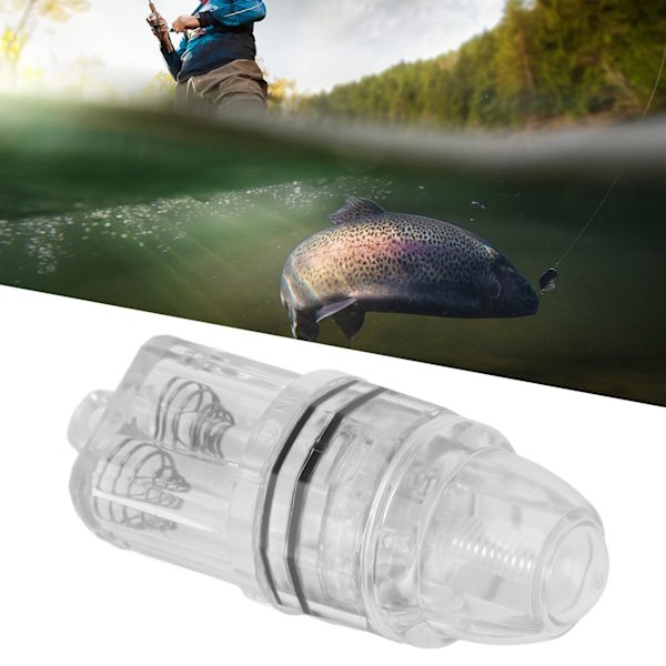 Djuphavsfiske Ljus Transparent Plast AA Batteridriven LED Fiske Ljus för Trolling Hav Sötvatten Vit
