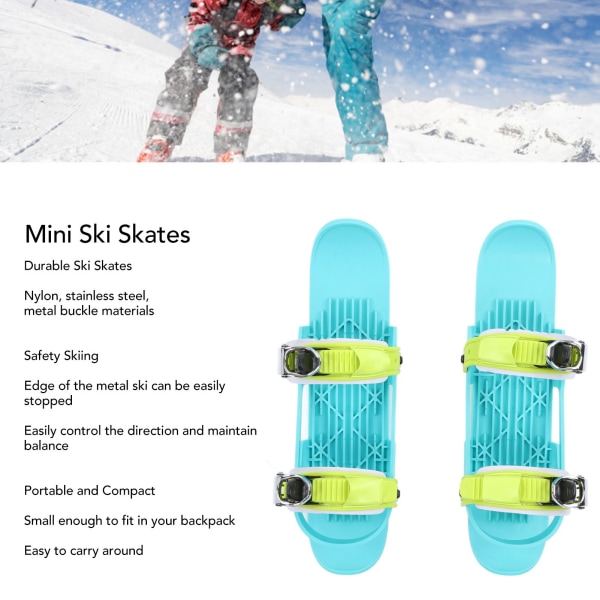Mini Ski Skates Mini Ski Skor Justerbara Skidbrädor Fäst på Skidor Stövlar För Nedförsbackar Vintersporter för Barn Färg