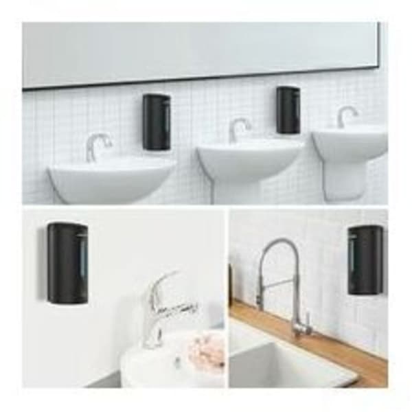 Automatisk Väggmonterad Tvåldispenser Matt Svart 380 ml Beröringsfri Sensor