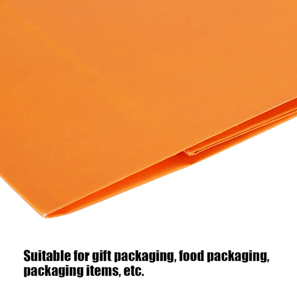 Eko-vänlig bärbar kraftpapperspåse Butikskläder Förpackningspåse (M 21 x 11 x 27,5 cm) Orange