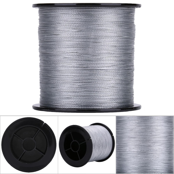 500m PE Braided 4 Strands Super Strong Fishing Lines Multi Filament Fish Rope Cord Dark Gray (0.6)