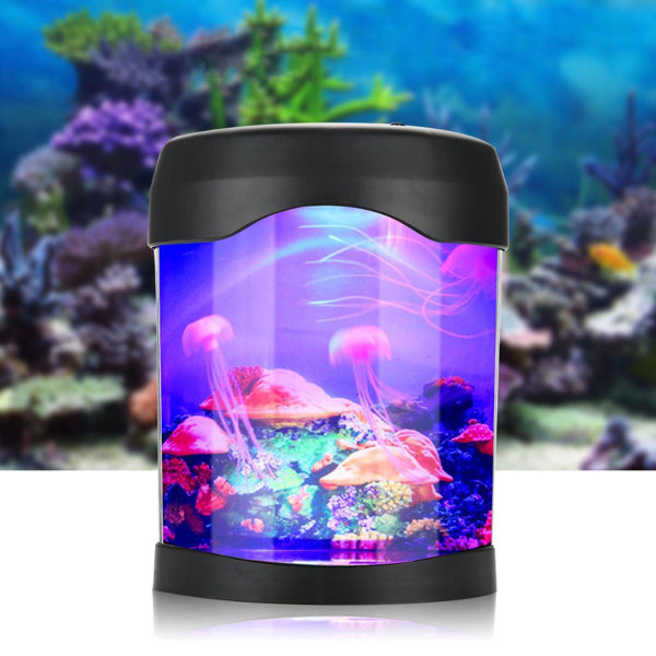 USB Aquarium Light Skrivebord Mini Fish Tank Stemning LED-belysning Fargeskiftende nattlampe