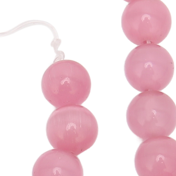 DIY Perler Glansfulde Glattere Fremragende Polering Katteøje Perler til DIY Håndværk Armbånd Halskæder Øreringe RingePink