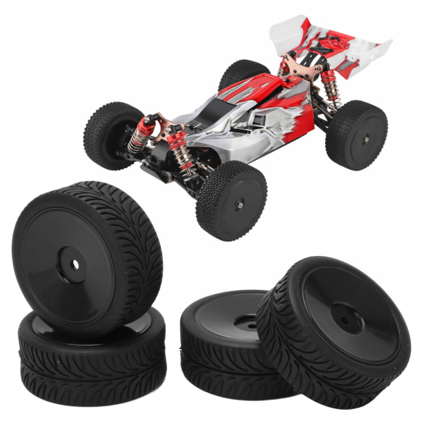4 kpl RC-kumiset renkaat 65 mm suljetut renkaat kaarikuviolla WLToys 144001 RC 1/14 maastoajoneuvoon