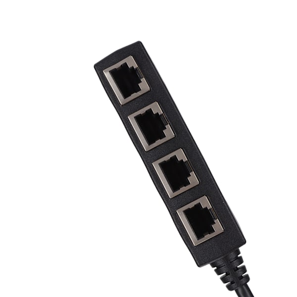 RJ45 Splitter Adapter 1 til 4 Port Jevn Overføring Utmerket Tilkobling Nettverkskabel Adapter
