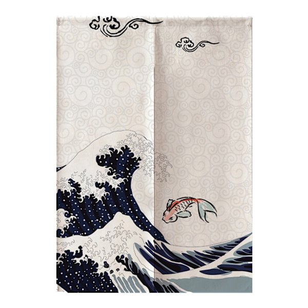 85*120cm japansk stil polyester halv gardin køkken soveværelse skillevæg gardin boligindretning