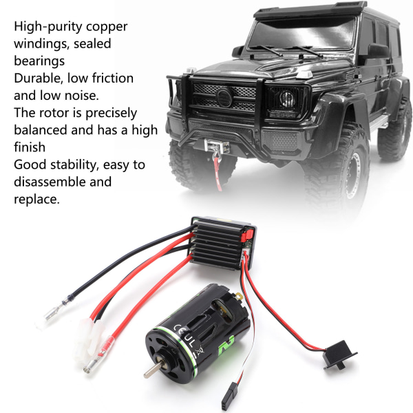 Højmoment 540 Børstet Motor 320A ESC Combo Sæt til Axial SCX10 / TRX4 D90 / Redcat / GEN8 RC Crawler 27T