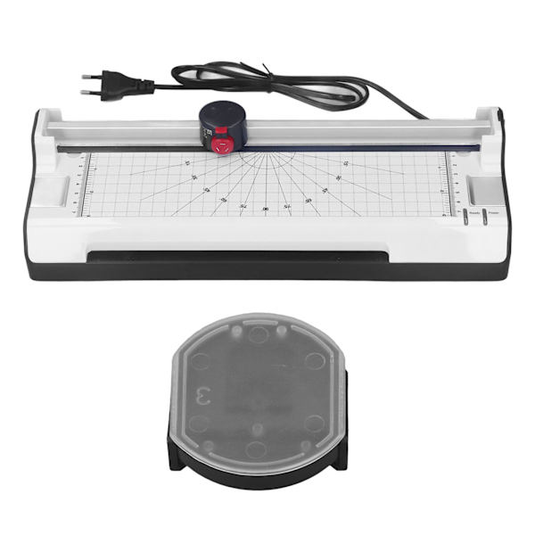 Laminatormaskin 9 tum A4 Termisk Varm Kall Laminering Maskin EU-kontakt 220-240V för Hem Skola Kontor